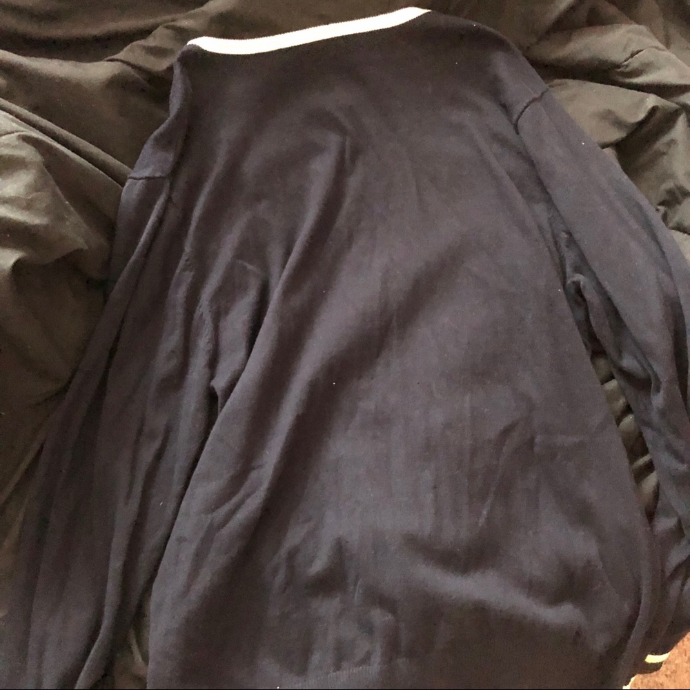 AEO Blue & Green V-Neck Sweater XXL - Picture 3 of 3